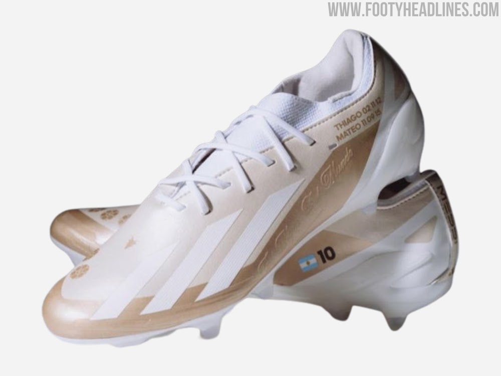 阿迪达斯将为梅西设计8金球纪念战靴：白金配色，标志性图案点缀