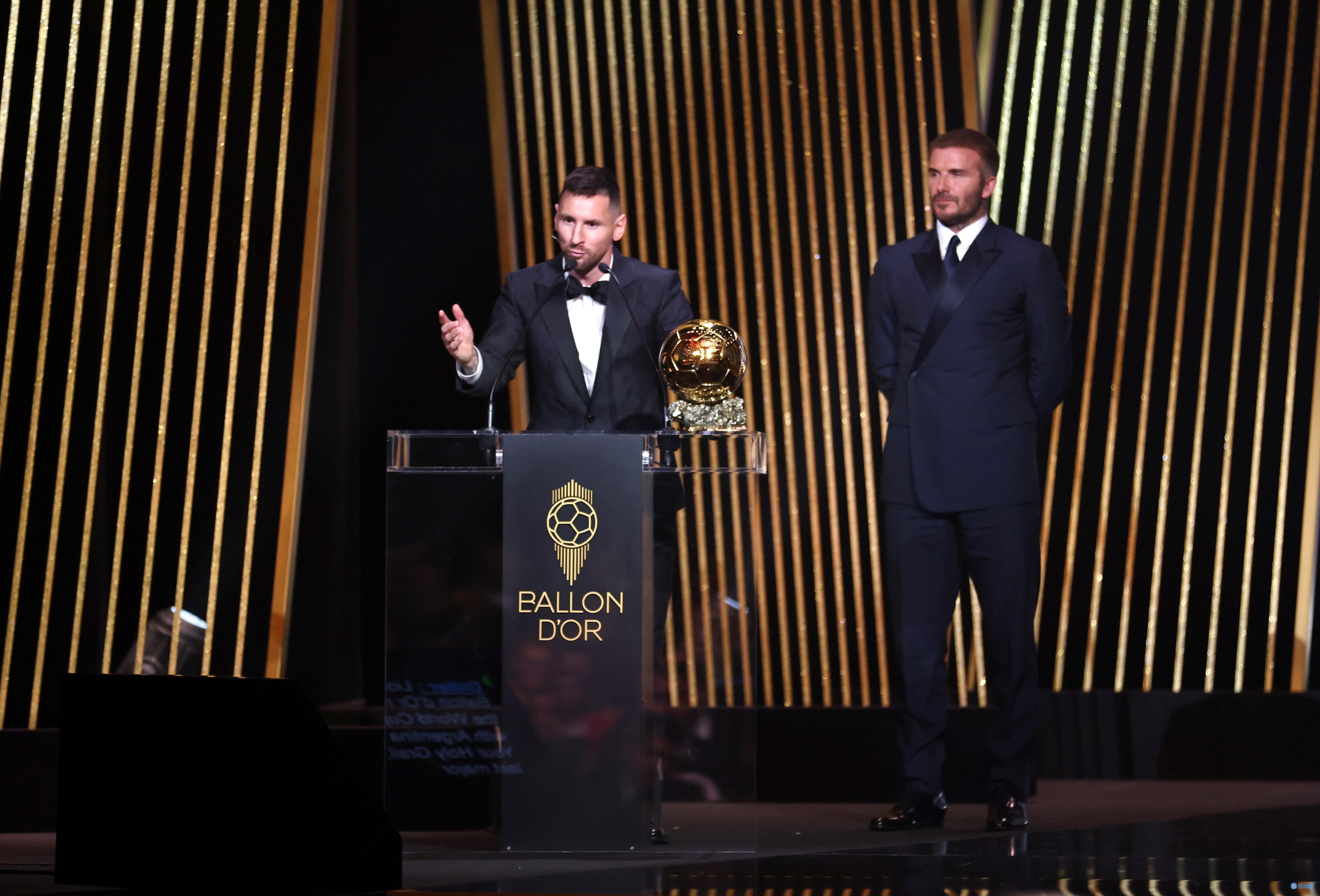 贝克汉姆：能为梅西颁发他的第8座金球奖，这太超现实了