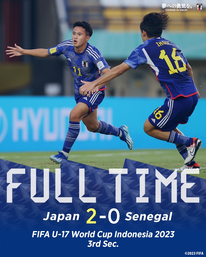 2胜1负仅小组第三😲日本U17力克塞内加尔，携手阿根廷进淘汰赛