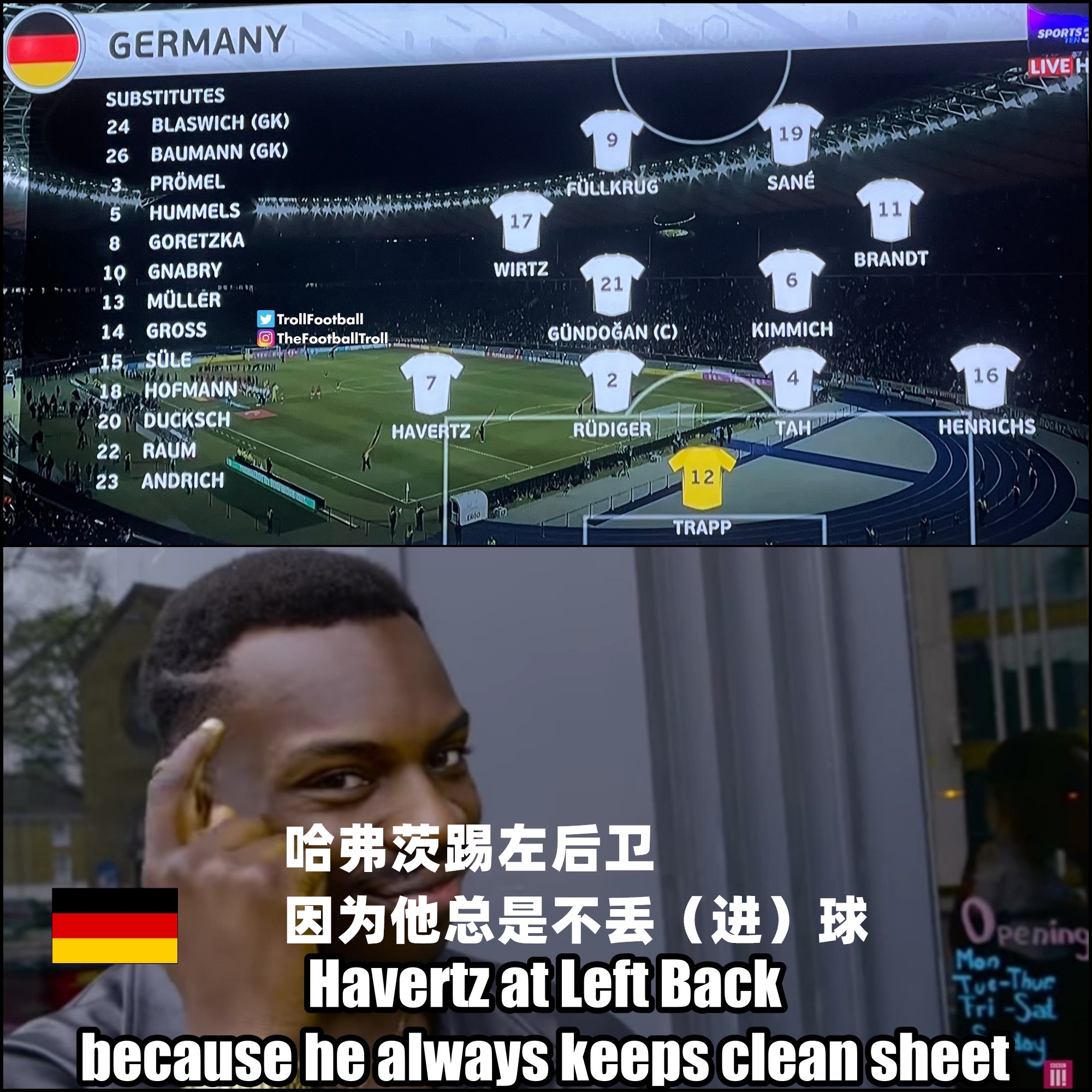 今日趣图：德国1-4日本&土耳其2-4日本，我只赢你一个很合理吧
