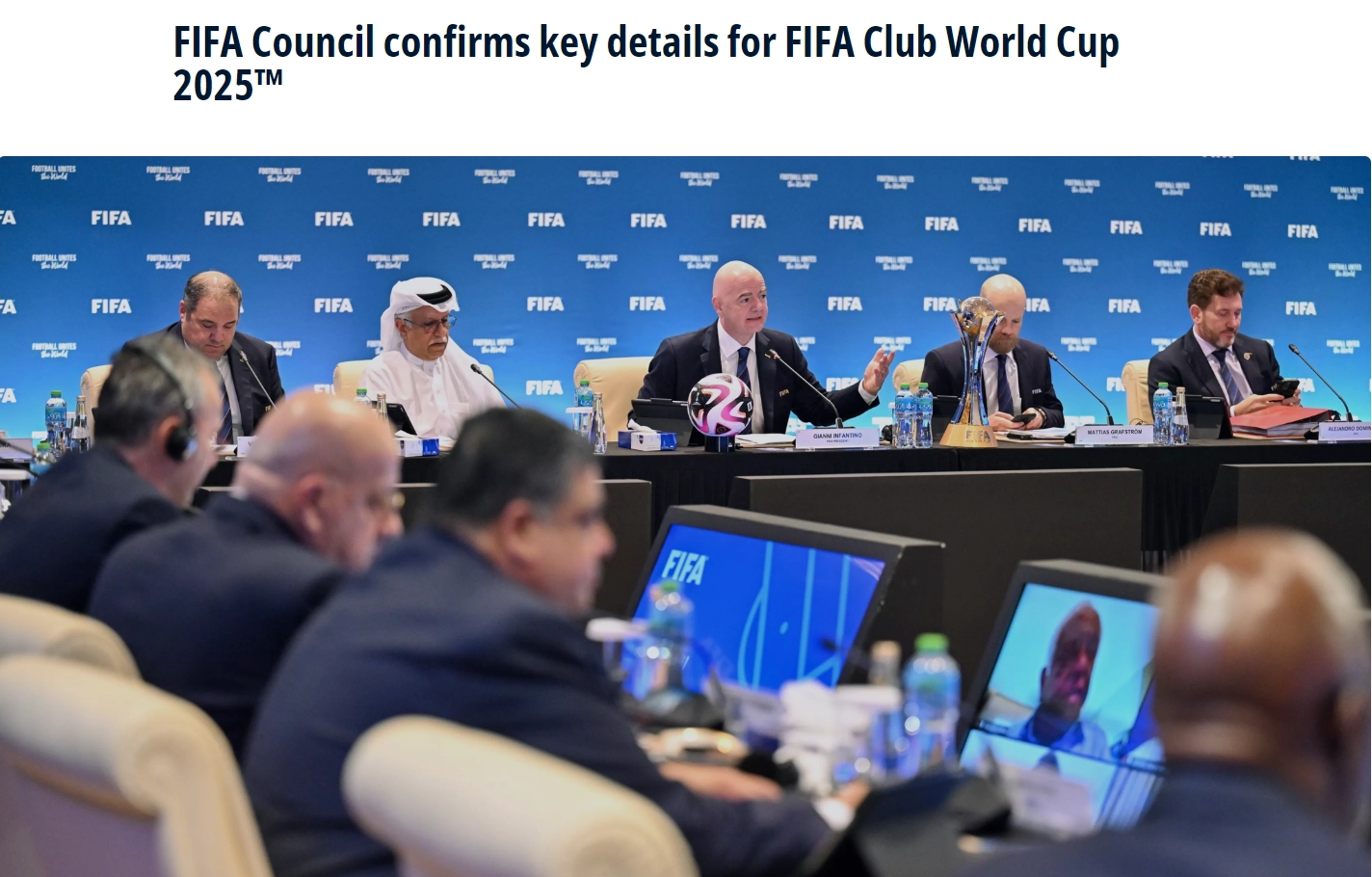 32队参赛！FIFA官方：首届俱乐部世界杯2025年6月15-7月13日举办