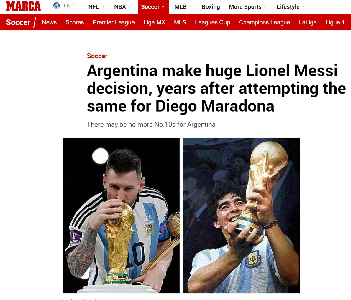 【辟谣】阿根廷要为梅西退役10号球衣？基本可以判定为假新闻！