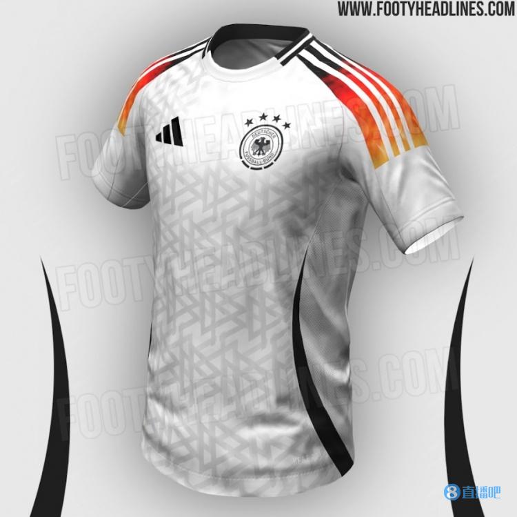 德国2024年欧洲杯主场球衣曝光，独特设计致敬2006德国世界杯
