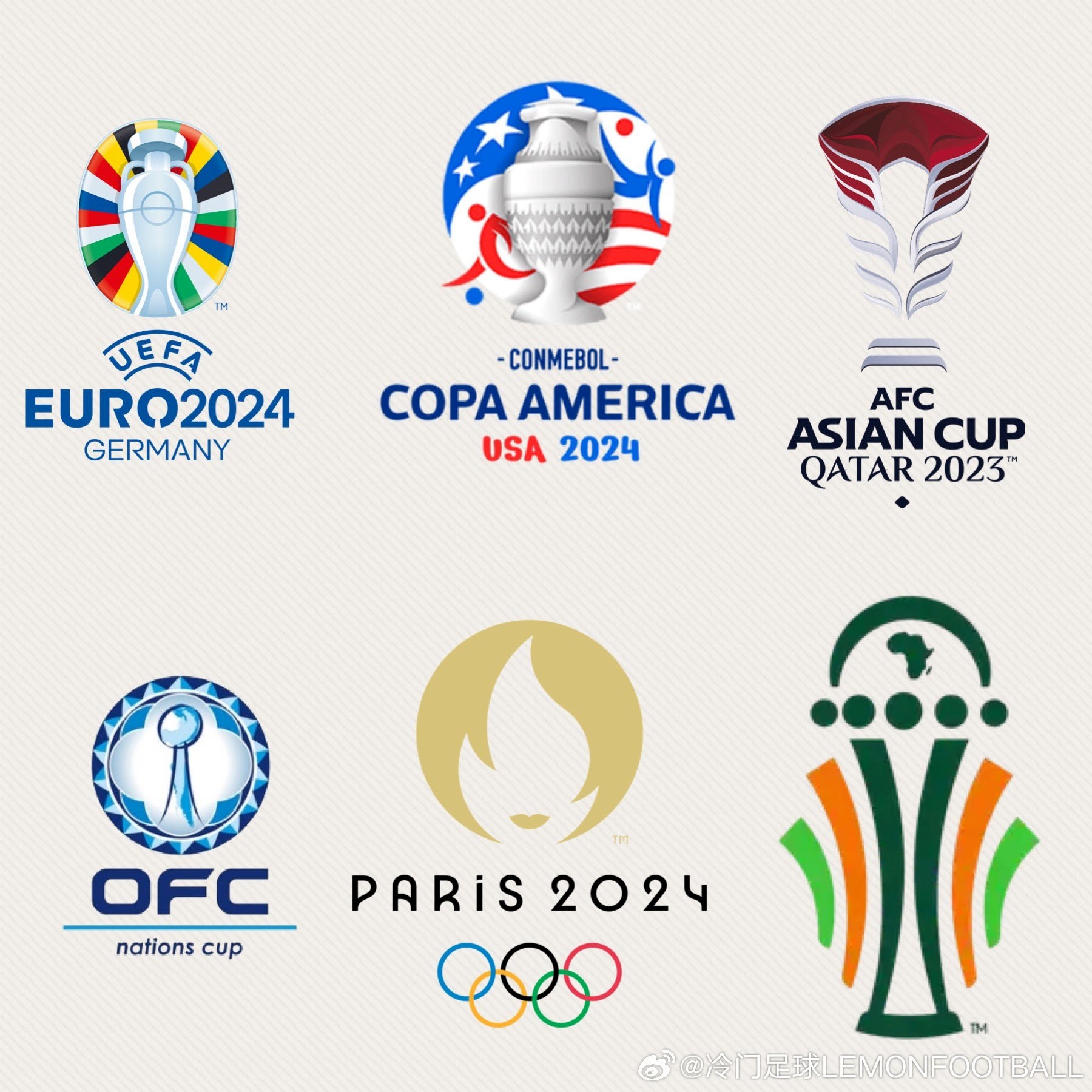 ?2024足球盛宴：亚洲、非洲、欧洲、大洋洲、美洲杯；奥运会