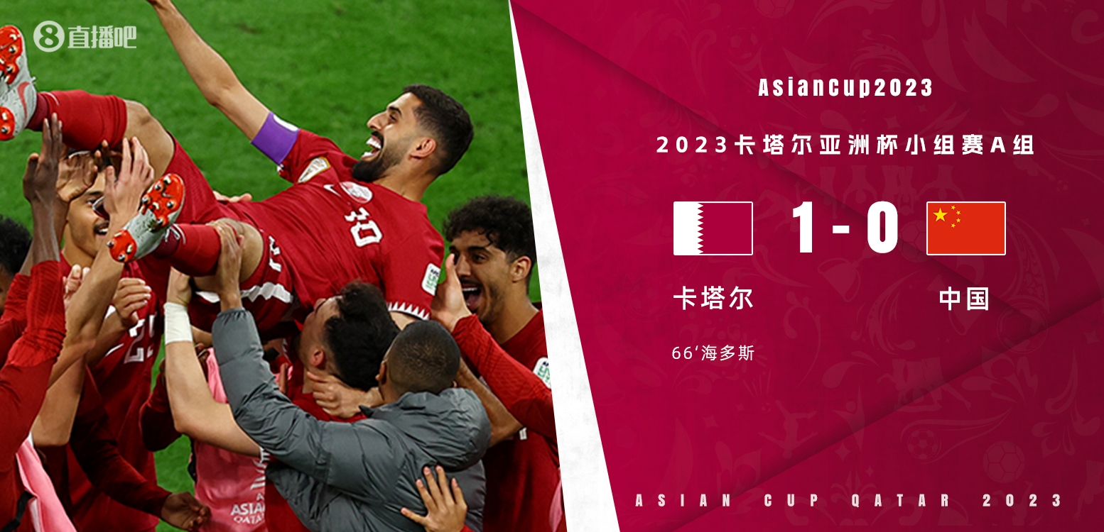 亚洲杯-耻辱！国足0-1卡塔尔！2平1负0进球 小组出线仅存理论可能