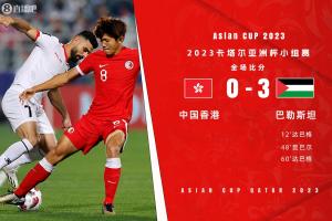 亚洲杯-中国香港0-3巴勒斯坦3连败垫底出局 巴勒斯坦小组第三晋级