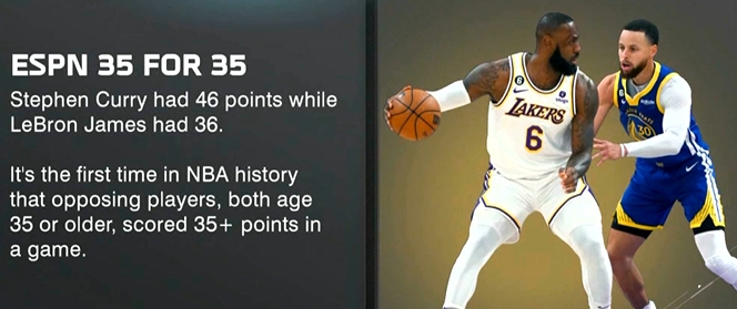什么叫詹库对决啊?？35岁以上的对手单场同砍35+ NBA历史首次