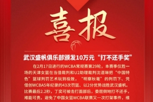 武汉盛帆俱乐部首次推出“打不还手奖” 维护中国篮球形象