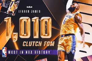 👑詹姆斯关键时刻进球1010个 NBA历史第一！