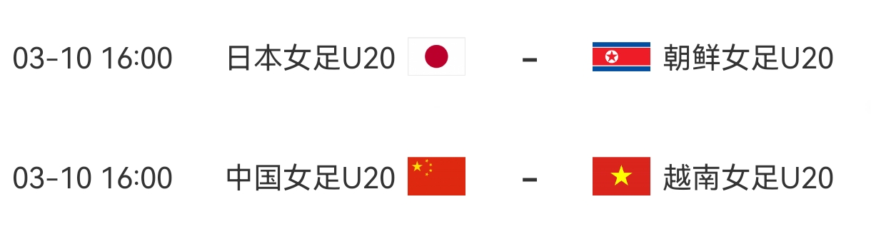 U20女足亚洲杯：中国女青1平1负仅1分，出线须大胜越南且朝鲜输球