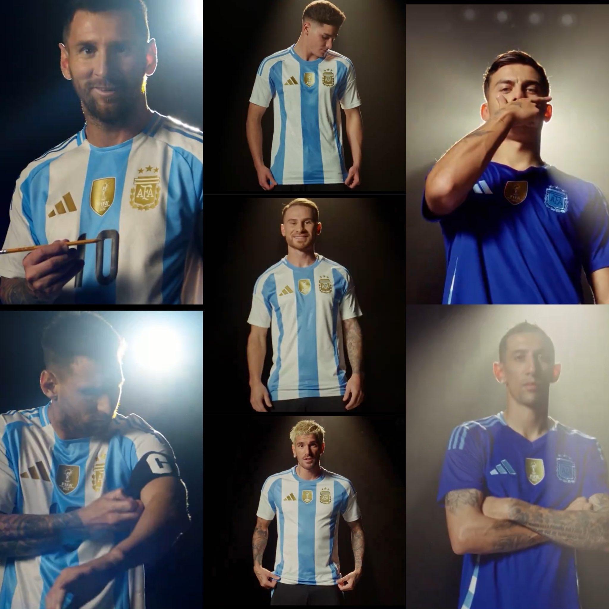 怎么样？阿根廷国家队新球衣：金色logo，三星标识⭐