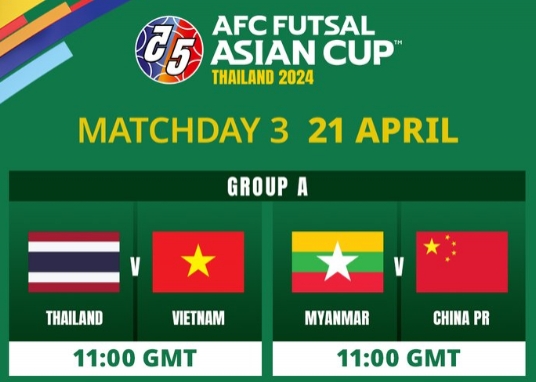 中国队在五人制亚洲杯连输泰国越南，今晚对缅甸
