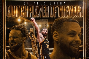 勇士球星斯蒂芬-库里荣膺NBA23-24赛季最佳关键球员