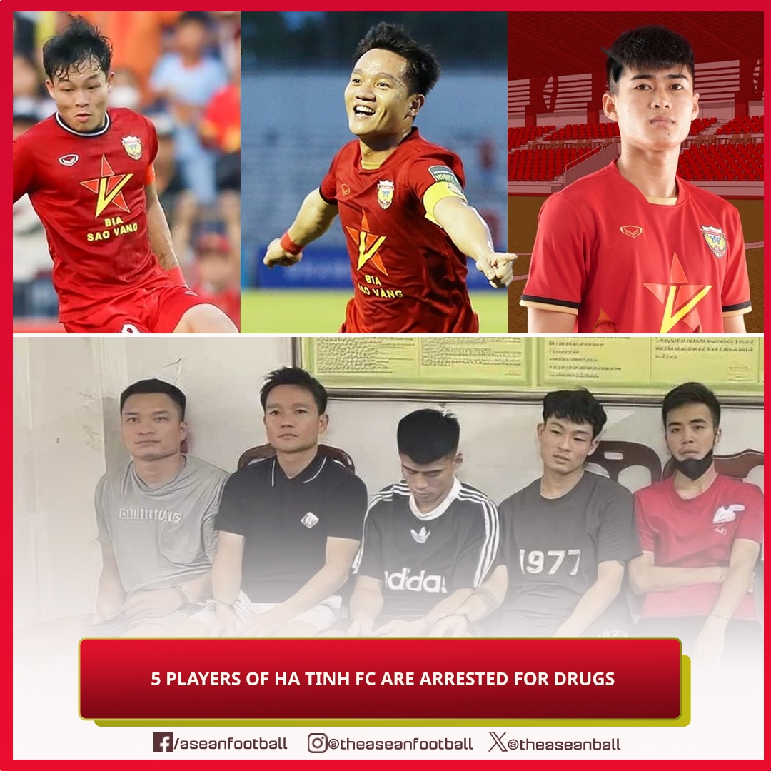 越南5名球员吸毒被抓?遭刑事拘留+无限期停赛，包括前足球先生