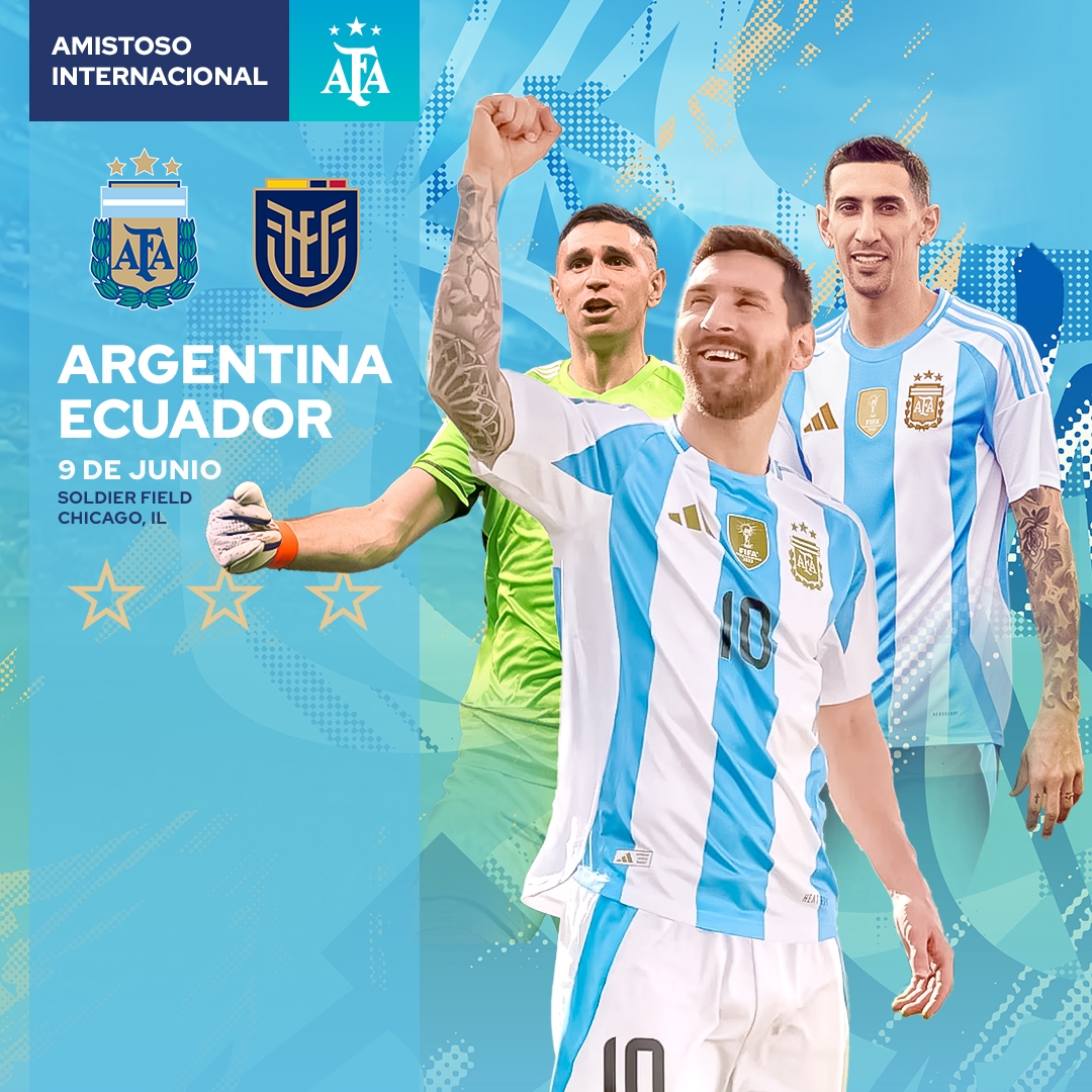 熱身賽！熱身日對阿根廷6月9對陣厄瓜多爾，根廷瓜多6月14日對陣危地馬拉