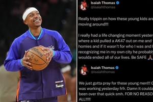 NBA球员小托马斯几近遭遇枪击事件