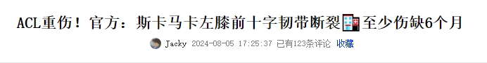 顶不住?五大联赛开赛不到2个月，已有约10名球员遭ACL重伤?