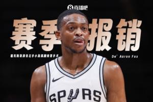 Shams：福克斯将接受左手小拇指肌腱修复手术 赛季报销