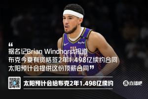 太阳球星德文-布克有望签下超过2亿美元的续约合同