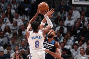 杰伦-威廉姆斯失望表现，雷霆遭遇惨败