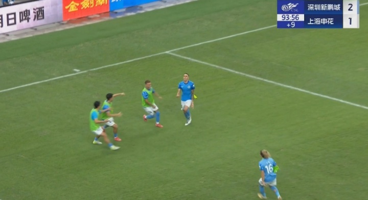 锁定胜局！杜加利奇高速前插低射破门，深圳3-1申花