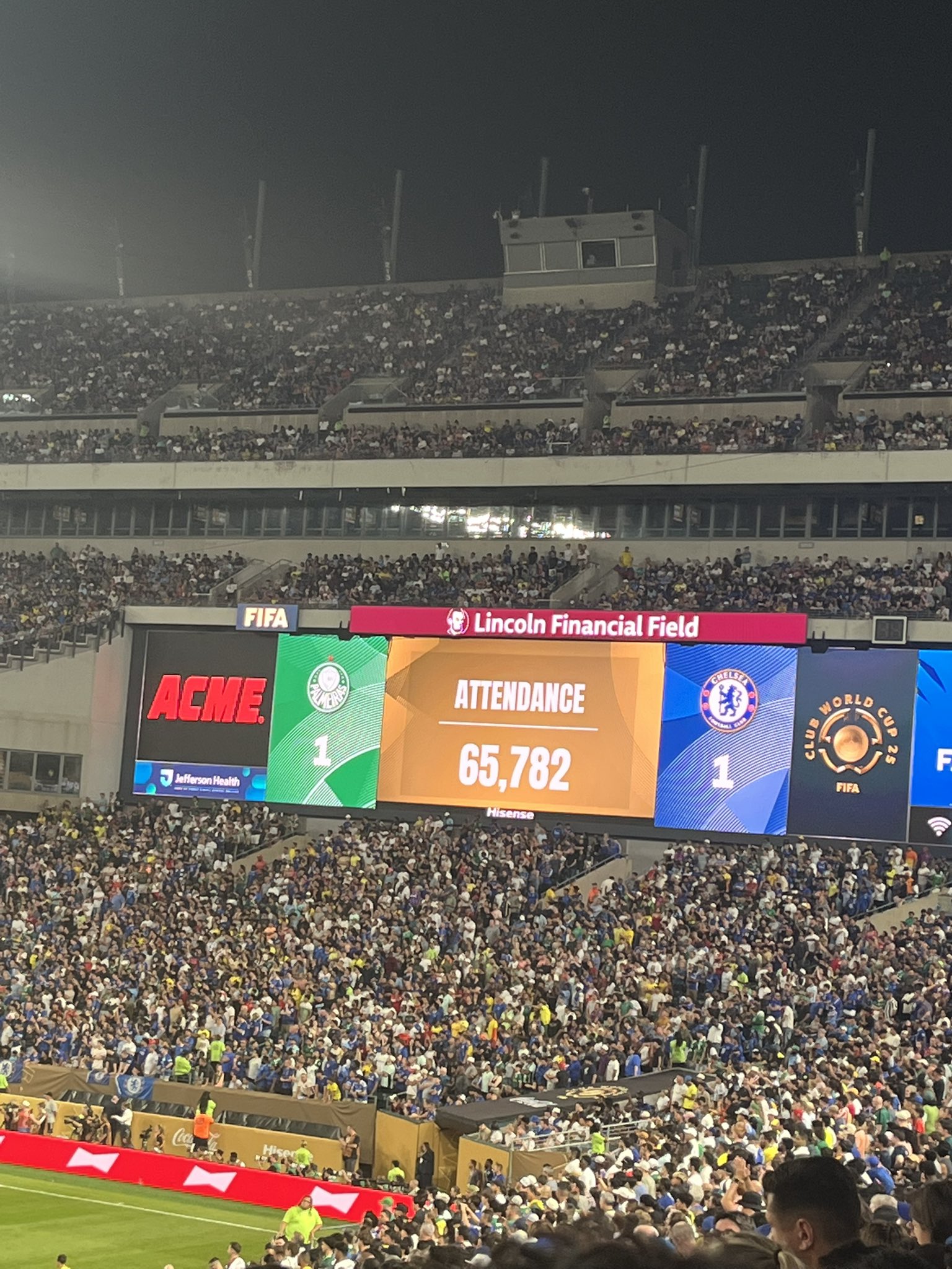 超6.5万人！切尔西vs帕尔梅拉斯65782人观战