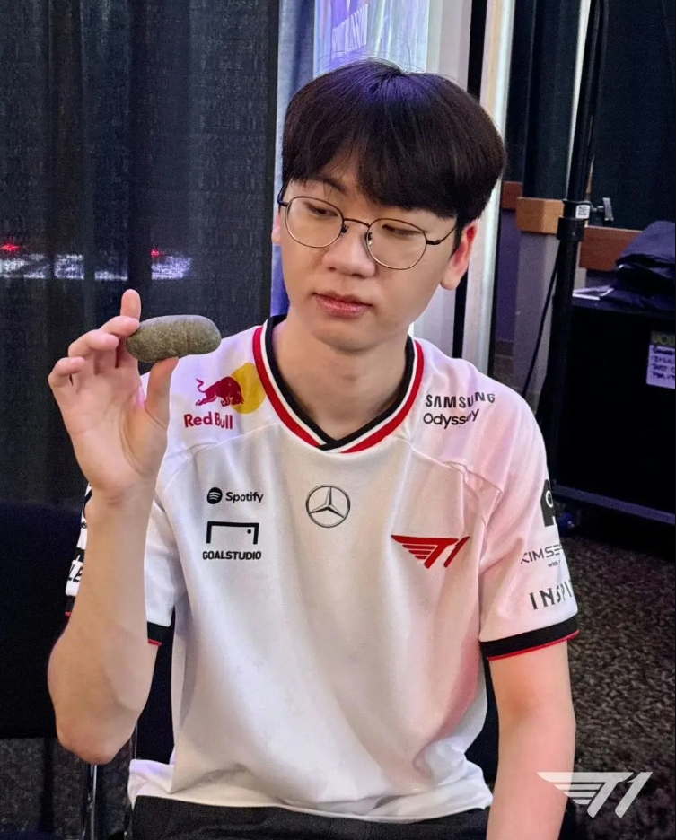 T1社媒晒出Doran与石甲虫合照：石甲虫很危险，大家要小心呀~