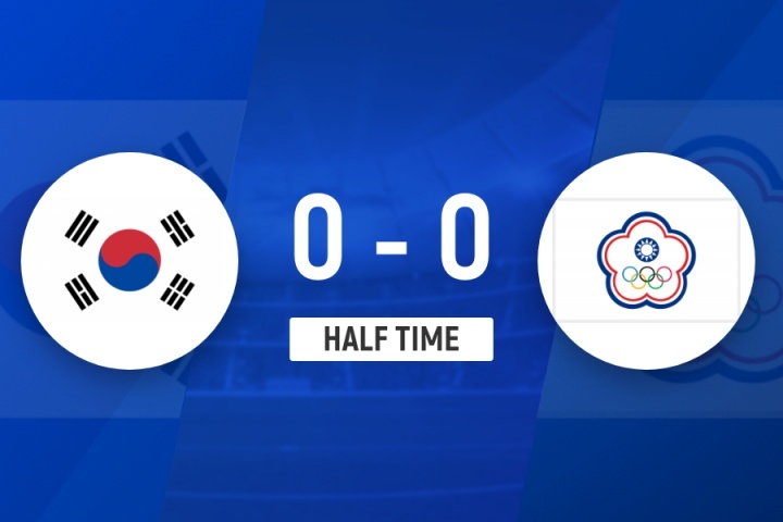 半场-中国台北女足0-0韩国女足 中国台北队0射门韩国队定位球造险