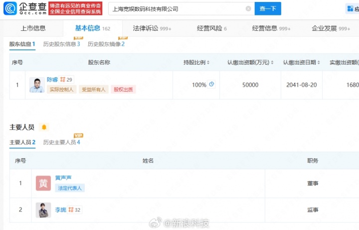 华丽退场！陈睿卸任B站公司法定代表人以及公司执行董事