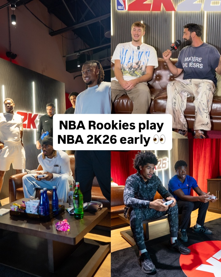 排面！2K主管罗尼邀请众多新秀抢先试玩2K26 杨瀚森单独与其合照