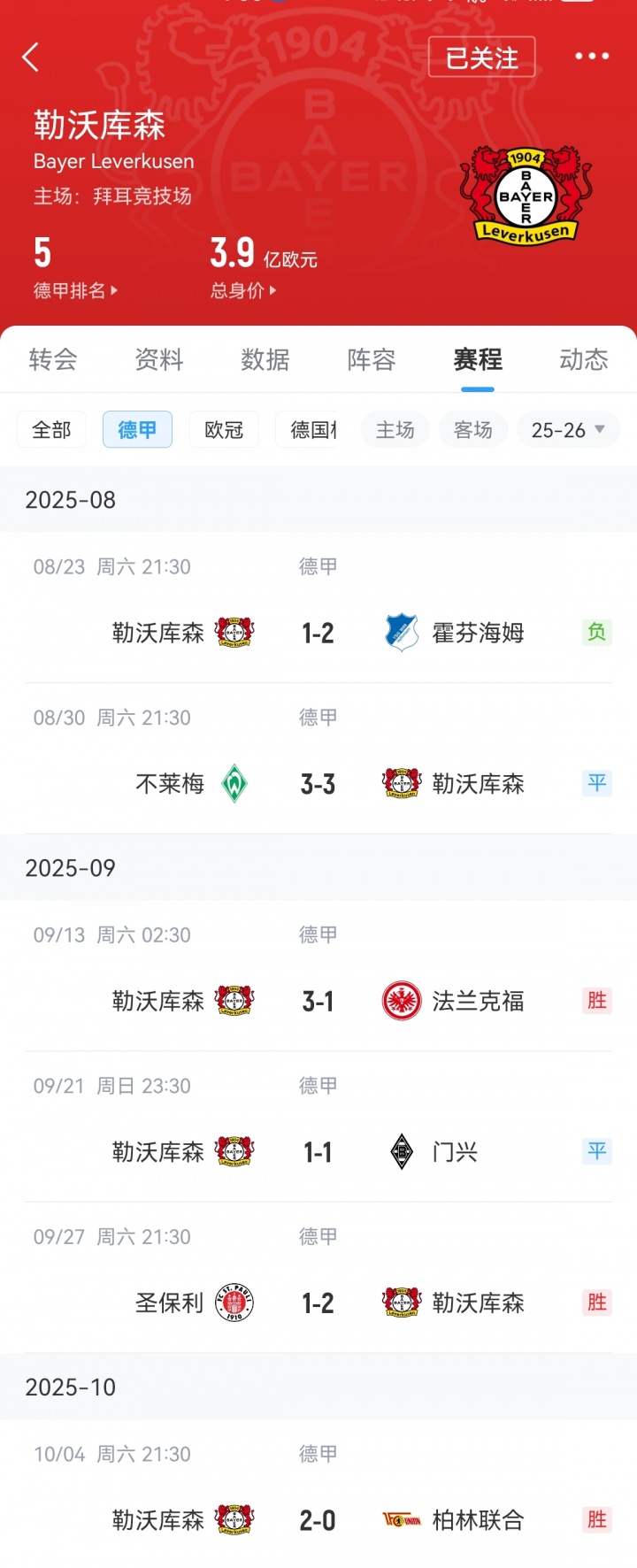 [体育资讯]救火成功！滕哈赫1平1负光速下课，尤尔曼德带队3胜1平德甲第5(图3)