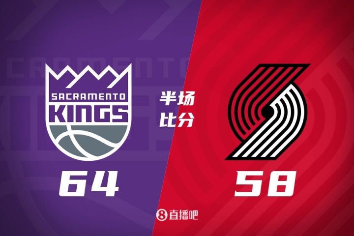 【体育世界】杨瀚森2中0得2分2板1帽 两队合计33次犯规 开拓者半场落后国王6分(图1)