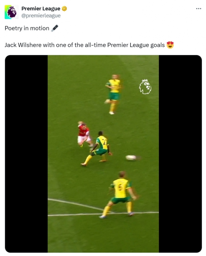 如今已成少帅！英超官方晒威尔希尔经典进球，绝妙传切妙到毫巅