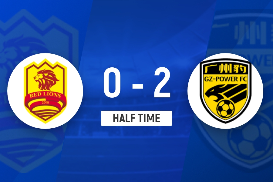 [好看推荐]半场-广东广州豹2-0青岛红狮 尼康闪击+传射建功罗萨推射破门(图1)