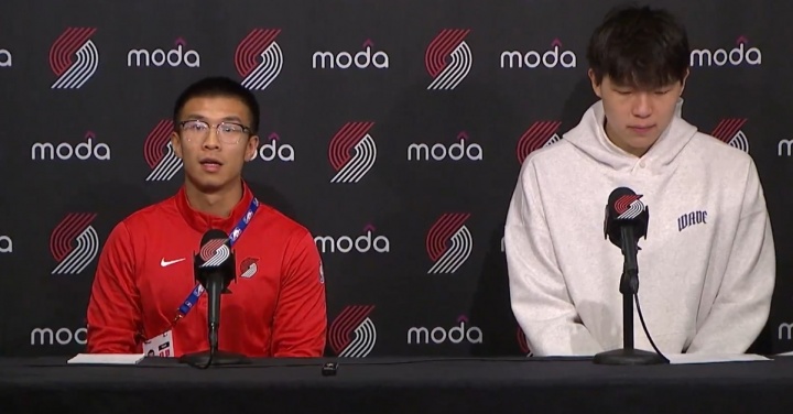 【值得一看】解说：杨瀚森的翻译刘禹铖已进入开拓者教练组 不再是专职翻译(图1)