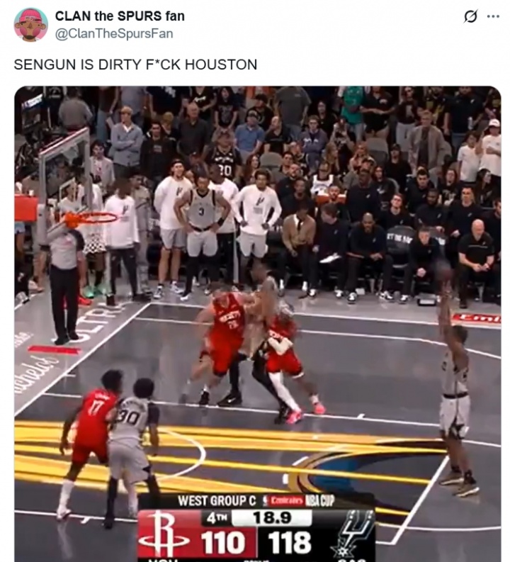 申京垃圾时间卡位突然肩撞文班！刺蜜怒斥：真™脏啊！