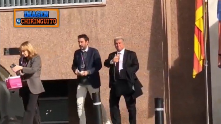 如何看待梅西夜访诺坎普？拉波尔塔朝镜头竖大拇指，不作回应