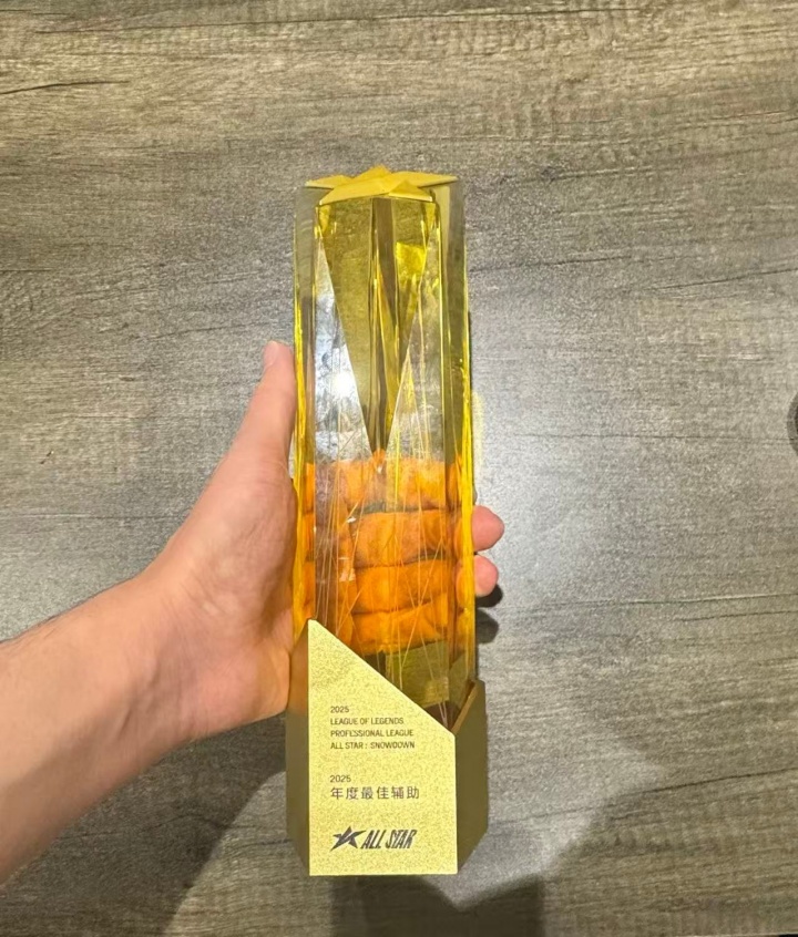 AL.Kael:很高兴能拿到年度最佳辅助奖项,感谢AL所有人和粉丝们
