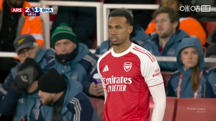 加布伤愈复出！加布、热苏斯替补登场，斯凯利、约克雷斯被换下