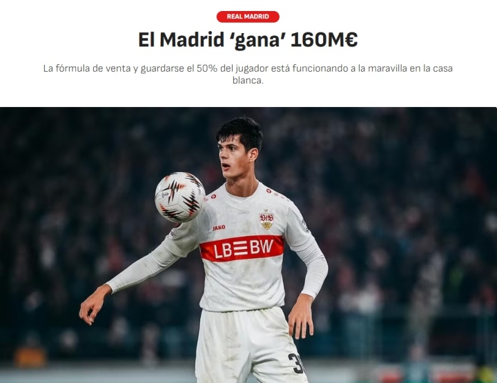 【球迷看点】预估增值1.6亿阿斯：帕斯等多人身价暴涨，皇马有50%二转分成(图1)