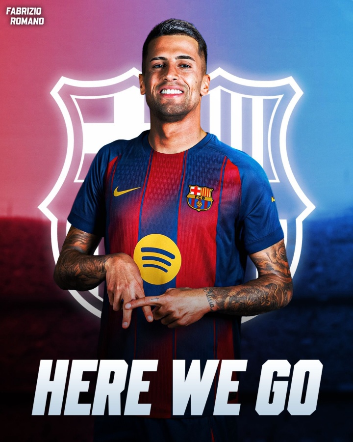 HWG！罗马诺：31岁坎塞洛将租借回归巴萨 巴萨支付400万欧租借费