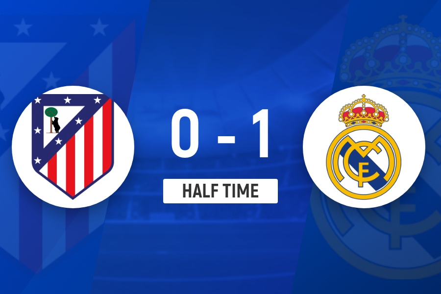 半場-皇馬1-0馬競 巴爾韋德任意球世界波羅德裏戈失單刀