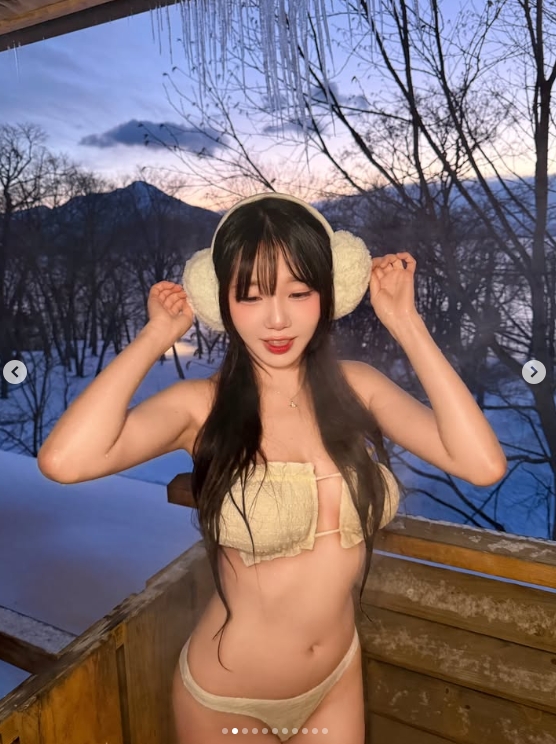 这个我是真喜欢!🤤DK美女粉丝晒照:听说泳装跟温泉更配哦!