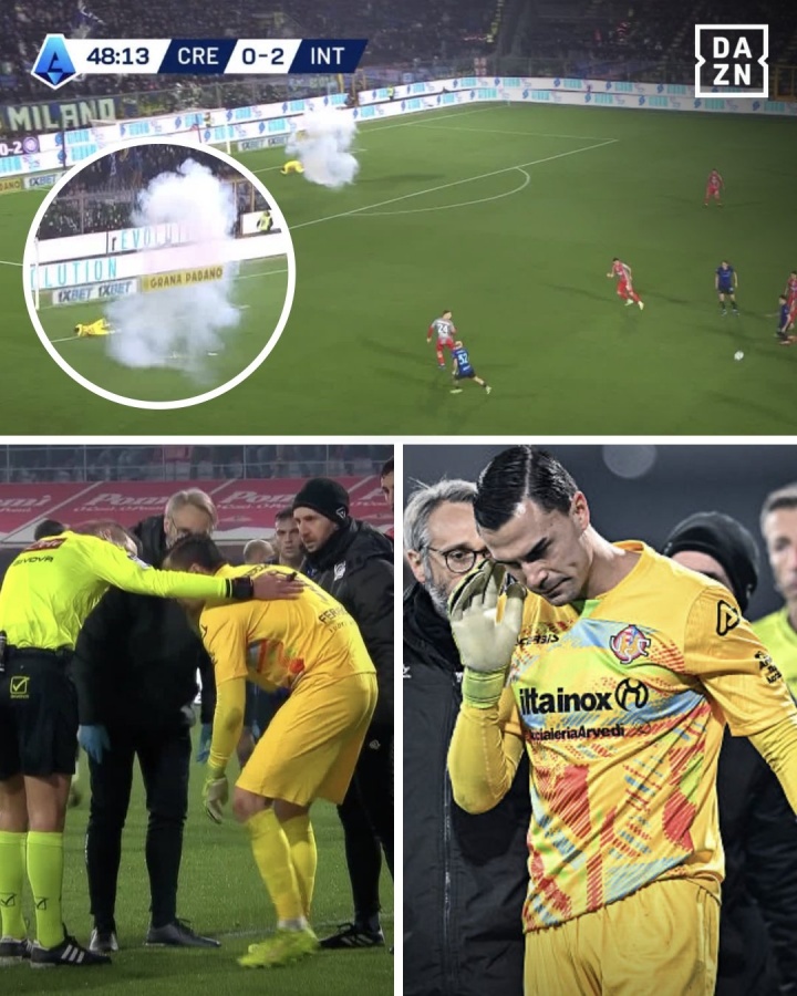 米体：扔烟花的球迷炸掉自己3根手指，国米可能被罚款+关闭北看台