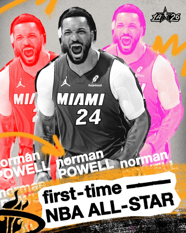 鲍威尔生涯第11个赛季首次入选全明星 并列NBA历史第3久