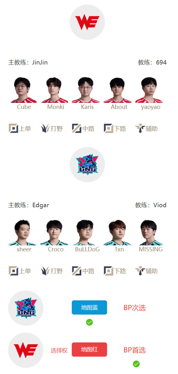 【蜗牛电竞】LPL骑士之路明日首发名单：Rookie大战Haichao，赛后还有选队仪式