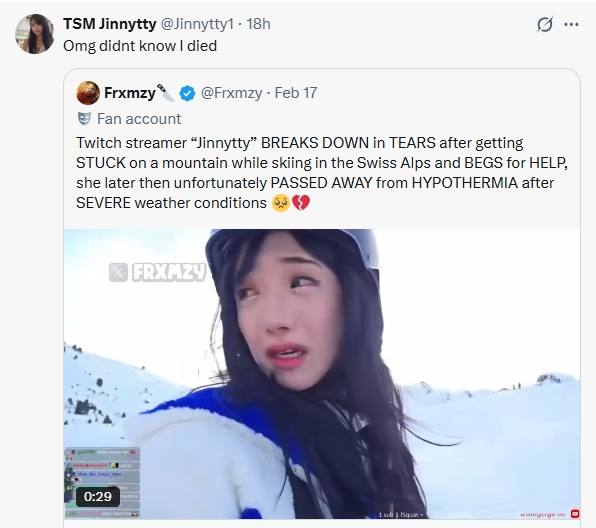 性感女主播滑雪被困