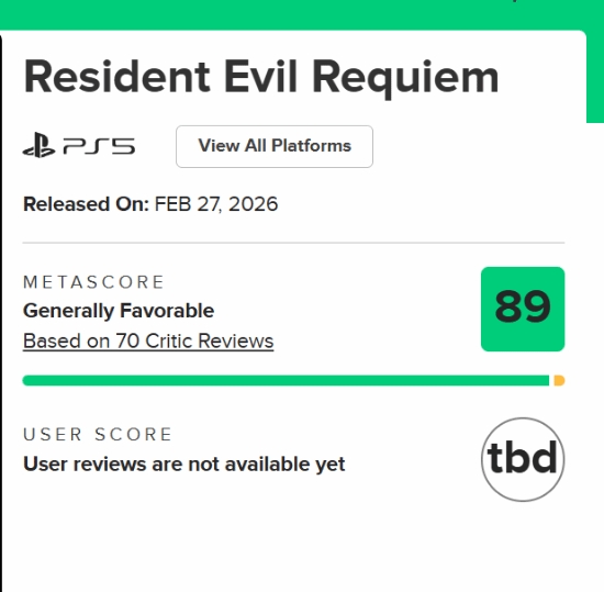 【万博电竞】《生化危机9》媒体评分解禁！M站均分高达89 IGN给出9分高分