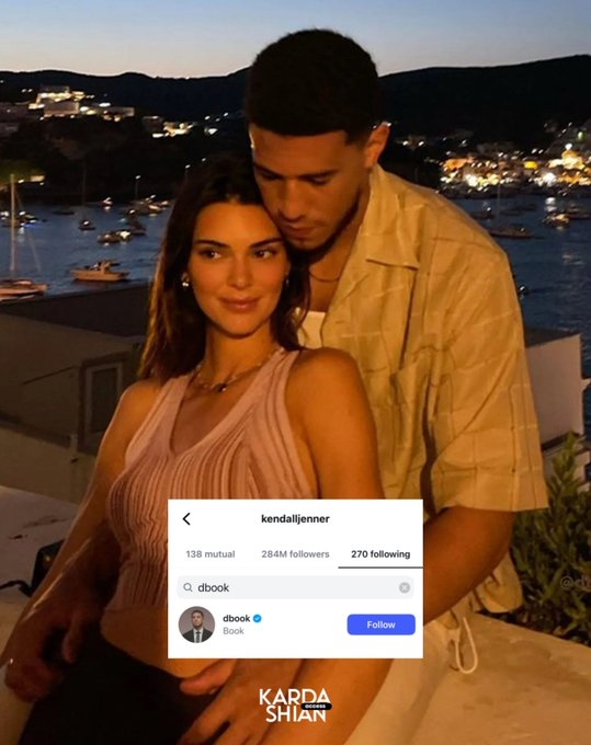 【布克】衣不如新人不如故？肯豆Ins再次关注布克 两人恢复互关状态(图1)