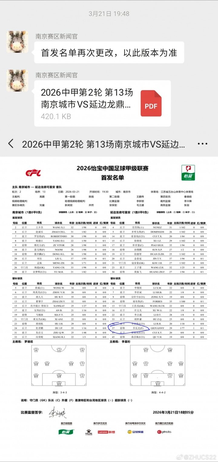 【体育热讯】媒体人澄清签证盘外招：南京赛区检查外援签证材料，但延边✌️不配合(图4)